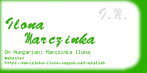 ilona marczinka business card